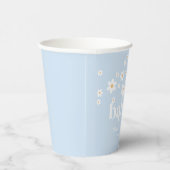 Oh Baby's! Retro Madeliefje blauwe baby shower pap Papieren Bekers (Rechts)