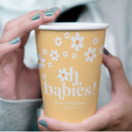Oh Baby's Retro Madeliefje gele Baby Shower Papieren Bekers
