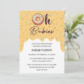 Oh Baby's Sprinkle Donut Twins Baby shower Kaart (Staand voorkant)