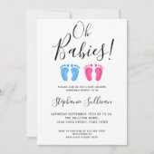 Oh baby's tweeling jongen en meisje Baby shower Kaart (Voorkant)