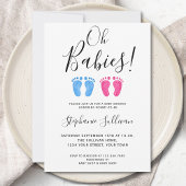 Oh baby's tweeling jongen en meisje Baby shower Kaart
