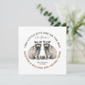 Oh baby's tweeling op weg naar Schattigee tweeling Kaart (Staand voorkant)