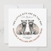 Oh baby's tweeling op weg naar Schattigee tweeling Kaart (Voorkant)