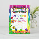 Oh, baby's! Twins Rainbow Baby shower Kaart (Staand voorkant)