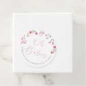 Oh baby's Waterverf roze meisje Baby shower Bedankjes Labels (In situ)