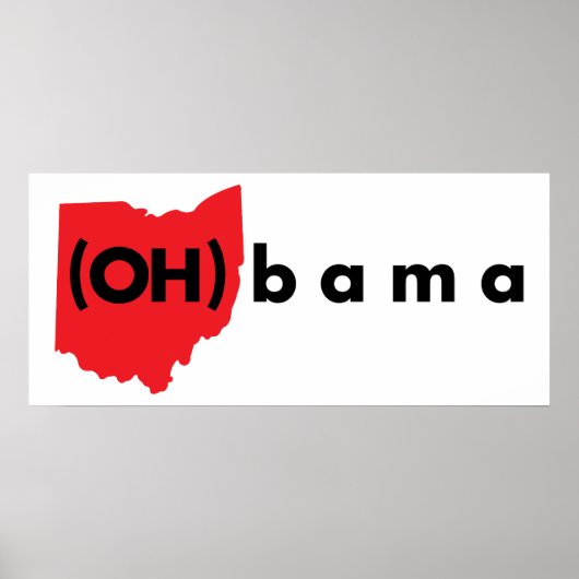 (OH)Bama - Rood en zwart Poster (Voorkant)