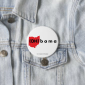 (OH)Bama - Rood en zwart Ronde Button 7,6 Cm (In situ)