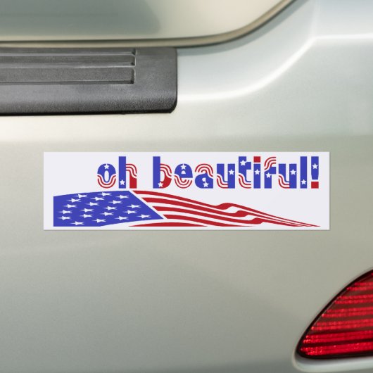 OH BEAUTIFUL! Bumpersticker (Op auto)