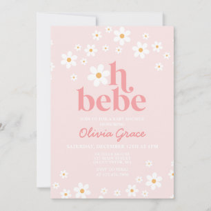 Oh Bebe Daisy Roze Retro Baby shower Kaart