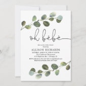 Oh bebe Frans thema blauw zwart wit jongen baby Kaart (Voorkant)