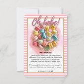 Oh bebe Franse Patisserie Baby shower Bedankkaart (Voorkant)