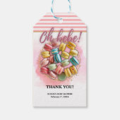 Oh bebe Franse Patisserie Baby shower Cadeaulabel (Voorkant)