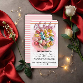 Oh bebe Franse Patisserie Baby shower Informatiekaartje