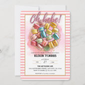 Oh bebe Franse Patisserie Baby shower Kaart (Voorkant)