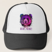 "OH-BEER" | Funny Cool Paars Panda Trucker Pet (Voorkant)