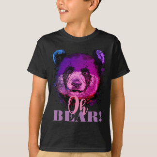 "OH-BEER" | Funny Cool Paarse Panda Kinder T-shirt