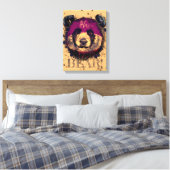 "OH-BEER" | Funny Cool Panda Canvas Afdruk (Insitu (Slaapkamer))