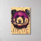 "OH-BEER" | Funny Cool Panda Canvas Afdruk (Voorkant)