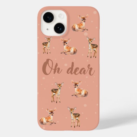 Oh Beste iPhone Case in Peach en Brown (Achterkant)