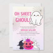 Oh Blad Het is een Ghoul Baby shower Uitnodiging (Voorkant)