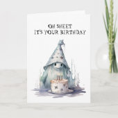 Oh Blad, het is je verjaardagsgeest Halloween Kaart (Voorkant)