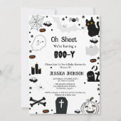 Oh Blad we hebben een Boo-y halloween baby shower Kaart (Voorkant)