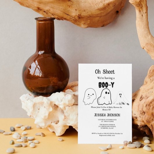 Oh Blad we hebben een boo-y halloween baby shower Kaart