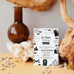 Oh Blad we hebben een ghoul halloween baby shower Kaart