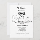 Oh Blad we hebben een ghoul halloween baby shower Kaart (Voorkant)