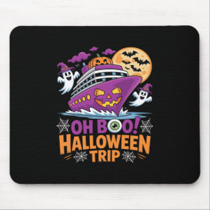 Oh Boo Halloween Reis Geest Ts Schip Spooky Reizen Muismat