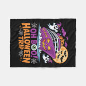 Oh Boo Halloween Trip Ghost Ts Ship Spooky Travel  Fleece Deken (Voorkant (Horizontaal))