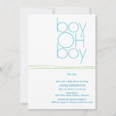 Oh Boy Aangepaste Baby shower Uitnodiging (Voorkant)