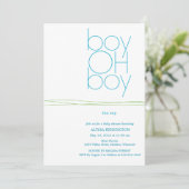 Oh Boy Aangepaste Baby shower Uitnodiging (Staand voorkant)