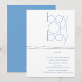 Oh Boy Aangepaste Baby shower Uitnodiging (Voorkant / Achterkant)