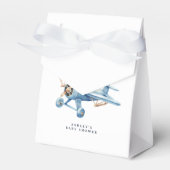 Oh Boy! Adventure Awaits Airplane Boy Baby Shower Bedankdoosjes (Voorkant Zijde)