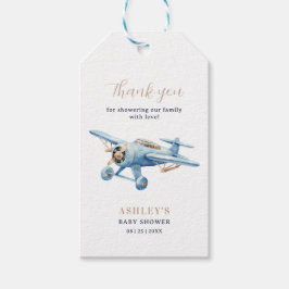 Oh Boy! Adventure Awaits Airplane Boy Baby Shower Cadeaulabel