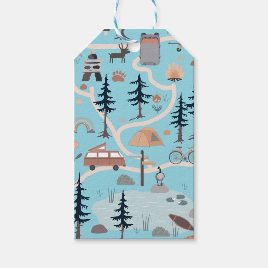 Oh Boy, Adventure Awaits, Blue Cadeaulabel (Voorkant)