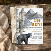 Oh Boy Adventure Begin | Beer & Berk Baby shower Kaart