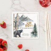 Oh Boy Adventure Begin | Beer & Berk Baby shower Servet (Insitu)