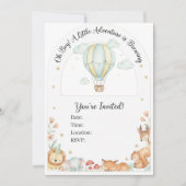 Oh Boy! Adventure Begins Arched Baby Shower Invita Kaart (Voorkant)