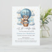 Oh Boy Adventure Begint Puppy In Hete Luchtballon Kaart (Staand voorkant)