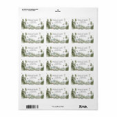 Oh Boy Adventure Pine Forest Baby shower Adres Etiket (Full Sheet)