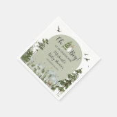 Oh Boy Adventure Pine Forest Baby shower Papier Servet (Hoek)