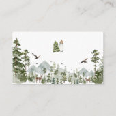 Oh Boy Adventure Pine Forest Baby shower Registry Informatiekaartje (Achterkant)