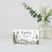 Oh Boy Adventure Pine Forest Baby shower Registry Informatiekaartje (Staand voorkant)