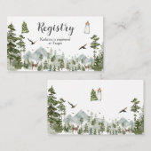 Oh Boy Adventure Pine Forest Baby shower Registry Informatiekaartje (Voorkant / Achterkant)