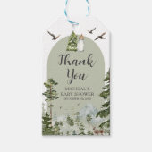 Oh Boy Adventure Pine Forest Dank je wel Cadeaulabel (Voorkant)