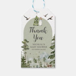 Oh Boy Adventure Pine Forest Dank je wel Cadeaulabel