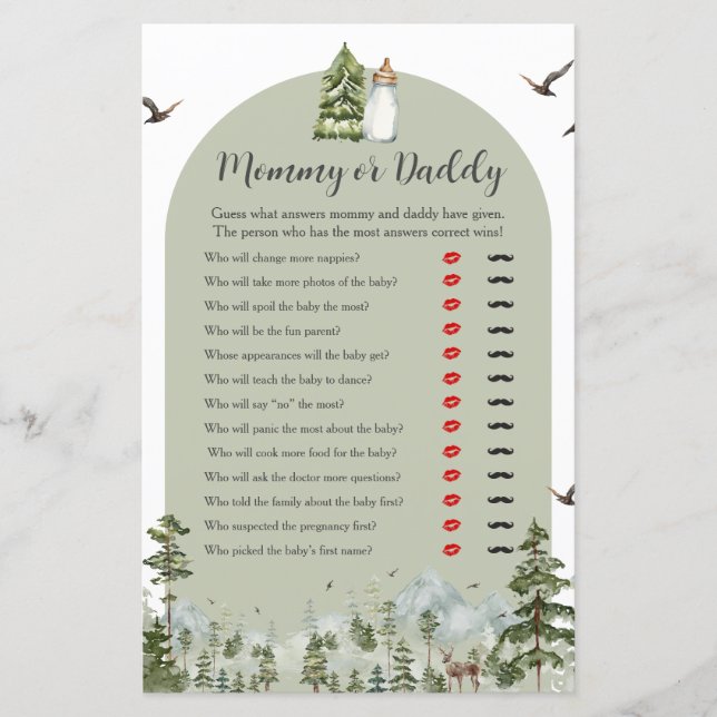 Oh Boy Adventure Pine Forest voor mama of papa (Voorkant)