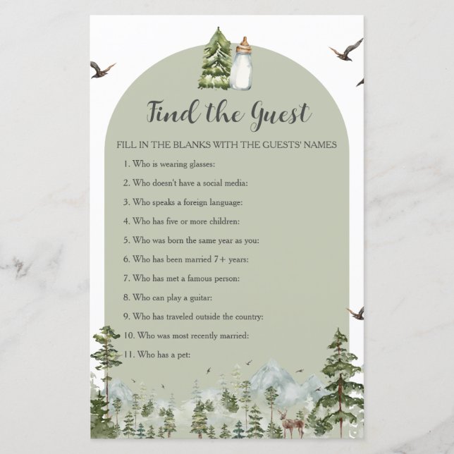 Oh Boy Adventure Pine Forest Zoek het gastenspel (Voorkant)